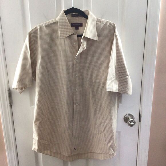 Mens Nordstrom‎ Short Sleeve Button Down Casual Shirt Size 16 - Picture 1 of 5